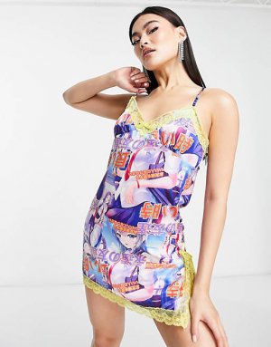 Сорочка с кружевной отделкой в стиле аниме New Girl Order