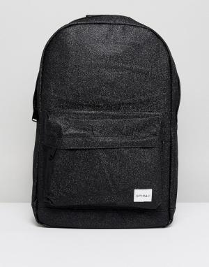 Черный рюкзак с блестками Spiral. Цвет: черный
