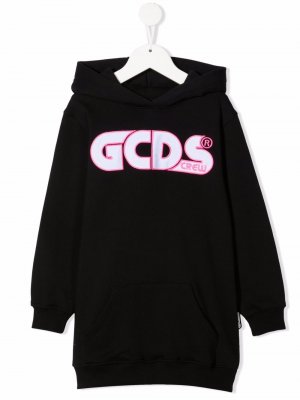 Худи с логотипом Gcds Kids. Цвет: черный