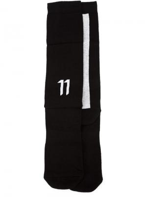 Носки с полосками 11 By Boris Bidjan Saberi. Цвет: чёрный