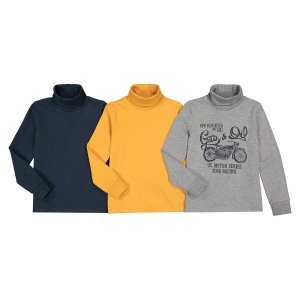 Комплект из 3 тонких пуловеров LaRedoute LA REDOUTE COLLECTIONS. Цвет: серый