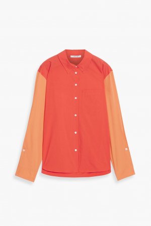 Двухцветная рубашка Wesley из хлопкового поплина DEREK LAM 10 CROSBY, оранжевый Crosby