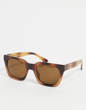 Круглые солнцезащитные очки в стиле унисекс коричневой черепаховой оправе Clay-Коричневый цвет A.Kjaerbede