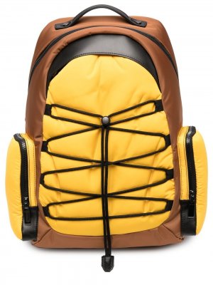 Рюкзак в стиле колор-блок на молнии Canali. Цвет: желтый