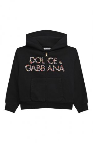 Хлопковая толстовка Dolce & Gabbana. Цвет: чёрный