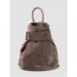Рюкзак колье 9823R, натуральная замша, коричневый Reversal. Цвет: коричневый/темно-коричневый