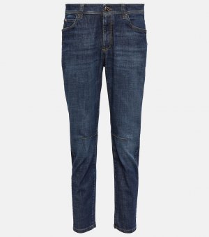Прямые джинсы со средней посадкой , синий Brunello Cucinelli