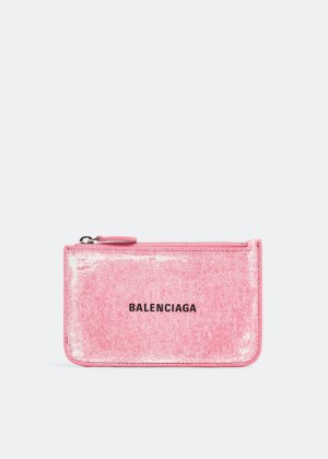 Картхолдер BALENCIAGA Long cash coin & cardholder, розовый