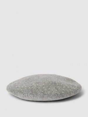 Берет с декоративными камнями модель ЛИОН , светло-серый Mango