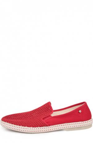 Текстильные эспадрильи Rivieras Leisure Shoes. Цвет: красный
