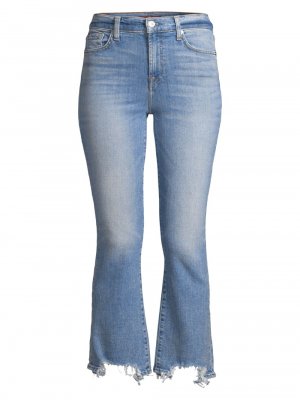 Узкие укороченные расклешенные джинсы с высокой посадкой , винтаж 7 For All Mankind
