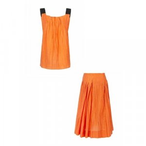 Костюм , топ и юбка, повседневный стиль, трапеция силуэт, размер 40, оранжевый Marni. Цвет: оранжевый