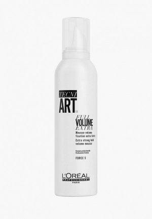 Мусс для укладки LOreal Professionnel L'Oreal Tecni.Art Full Volume Extra экстра-объёма и супер фиксации тонких волос, 250 мл. Цвет: прозрачный