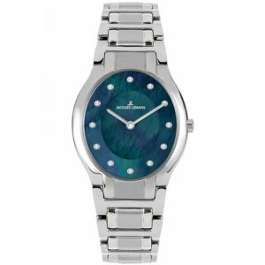 Наручные часы JACQUES LEMANS Elegance 1-2155A, серебряный, синий