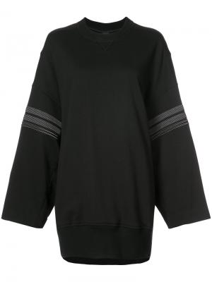 Cording detail oversized sweatshirt Vera Wang. Цвет: чёрный