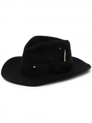 Декорированная шляпа-федора Nick Fouquet. Цвет: черный