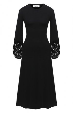 Платье из вискозы Valentino. Цвет: чёрный