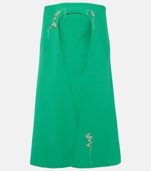 Мини-платье rowan manorel с кейпом и декором , зеленый Safiyaa