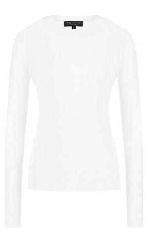 Однотонный пуловер с круглым вырезом Rag&Bone. Цвет: белый