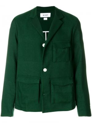 Пиджак с карманами карго Sunnei. Цвет: зелёный