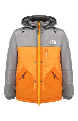 Утепленная куртка x North Face на молнии с капюшоном Junya Watanabe. Цвет: разноцветный