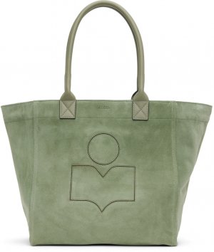 Маленькая зеленая сумка-тоут Yenky миндального цвета Isabel Marant