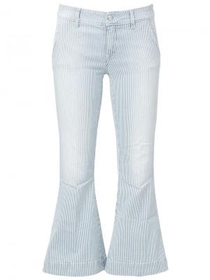 Укороченные расклешенные брюки The Seafarer. Цвет: синий