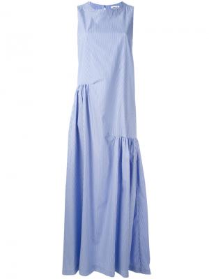 Короткое платье в полоску P.A.R.O.S.H.. Цвет: синий