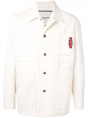 Джинсовая куртка с нашивкой-логотипом Wooyoungmi. Цвет: белый