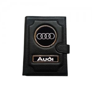 Обложка для автодокументов 1-6-615, черный Audi