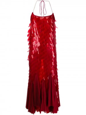 Декорированное коктейльное платье Atu Body Couture. Цвет: красный