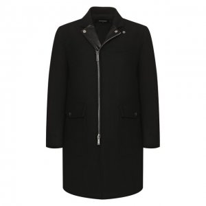 Шерстяное пальто Dsquared2. Цвет: чёрный