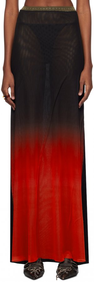 Разноцветная полупрозрачная юбка-макси , цвет Face print Ottolinger