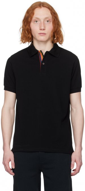 Черная рубашка-поло в полоску , цвет Blacks Paul Smith