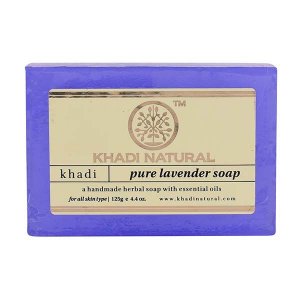 Натуральное мыло ручной работы с Лавандой: для проблемной кожи (125 г), Pure Lavender Soap Hand made, Khadi Natural