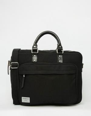 Черная сумка для ноутбука Pontus Sandqvist. Цвет: черный