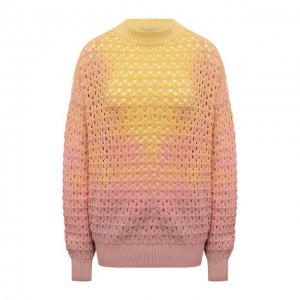 Хлопковый свитер The Attico. Цвет: розовый