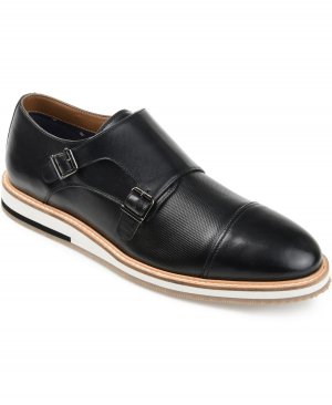 Мужские классические туфли тэтчер с кепкой и ремешком на ремешке , черный Thomas & Vine
