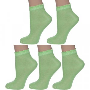 Носки 5 пар, размер 12-14, зеленый LorenzLine. Цвет: зеленый/салатовый