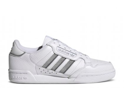 Кроссовки adidas Wmns Continental 80 Stripes 'White Silver Metallic', белый