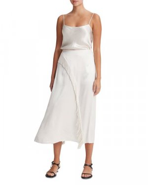 Асимметричная юбка-миди с бахромой , цвет Ivory/Cream Vince