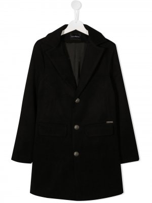 Однобортное пальто John Richmond Junior. Цвет: черный