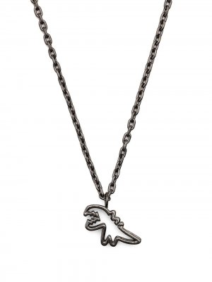 Logo-pendant chain necklace SPORT b. by agnès. Цвет: черный