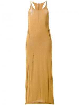 Платье с рваным эффектом Serien°Umerica. Цвет: коричневый