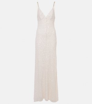 Свадебное шелковое платье nora с пайетками , белый Jenny Packham