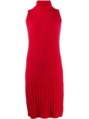 Трикотажное платье-водолазка 1996-го года Yohji Yamamoto Pre-Owned. Цвет: красный