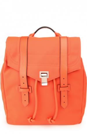 Текстильный рюкзак PS1 с отделкой из кожи Proenza Schouler. Цвет: красный