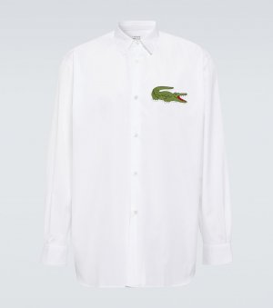 Рубашка из хлопкового поплина с логотипом x lacoste, белый Comme Des Garçons Shirt
