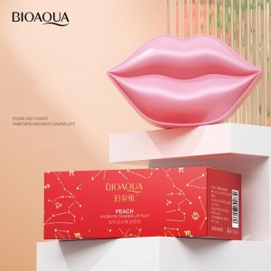 Персиковая увлажняющая и разглаживающая маска для губ Увлажняет сухие губы Уход за губами Bioaqua