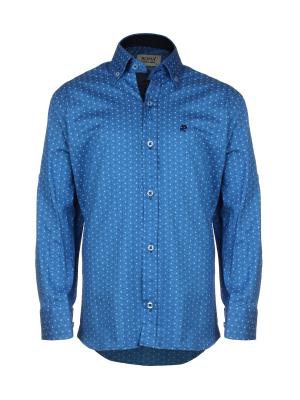 Рубашка ROMA sportswear. Цвет: голубой